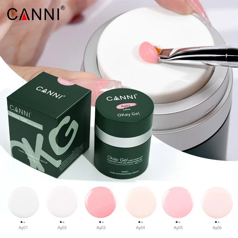 

Newest CANNI 30g nail art acrylic french nails easy soak off okay gel pumping type sculpture nail gel extension acrylic gel