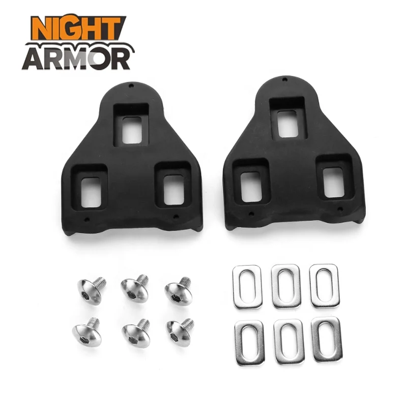 

Dynamic bicycle self-locking pedal cleats lock pedal cleats compatible with LOOK DELTA SCHWINN, Black, red