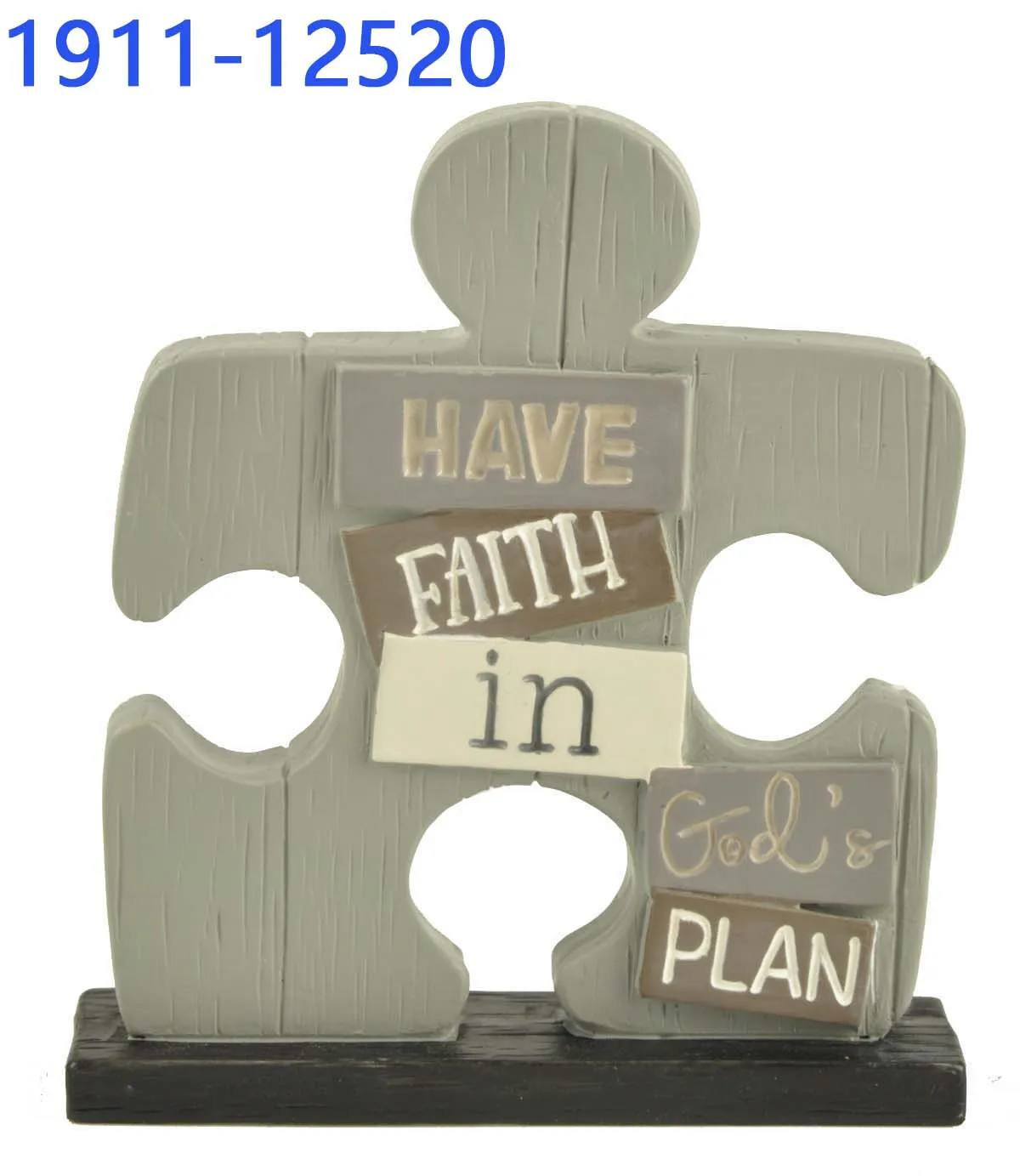 Resin Letters Home Decor "HAVE FAITH IN GOD'S PLAN" PUZZLE PIECE Plastic Christmas Souvenirs Resin Statue