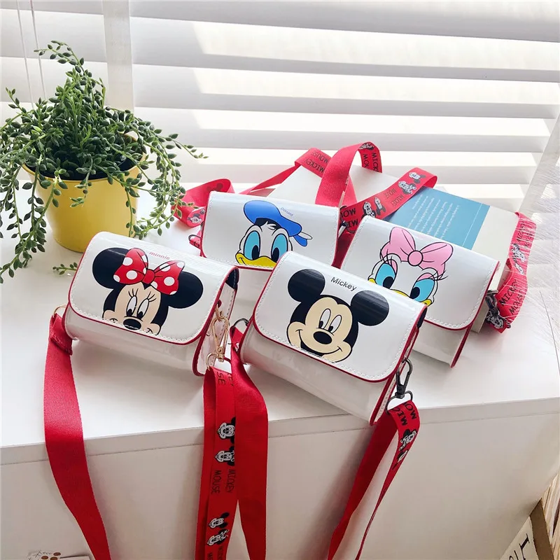 

New Mickey wallet children kids cartoon backpack single shoulder bag handbag bag leather bag