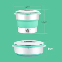 

Hot sale food grade foldable silicone pot mini collapsible folding electric travel cooker