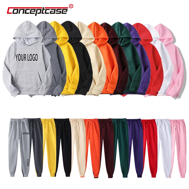 

Custom Fitness Unisex Women Hoodies Jogger Pullover Jacket Gym Pant Jogging Sweat Suits Tracksuit Sweatshirts Men'S Hoodies Set