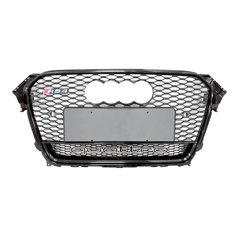 

Free shipping RS4 front car grill for Audi A4 S4 B8.5 upgrade to RS4 style grill with quattro mesh 2013 2014 2015 2016