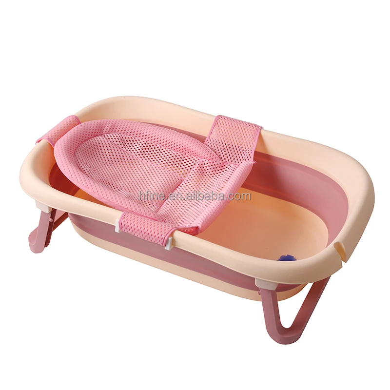 

Deluxe newborn to toddler tub foldable baby spa bathtub, Blue, pink