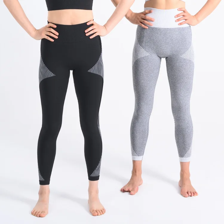 

2021 sexy seamless nude Naked soft skin-friendly pants quick dry high waist fitness running hips tight nine-point sports pants, Customized colors