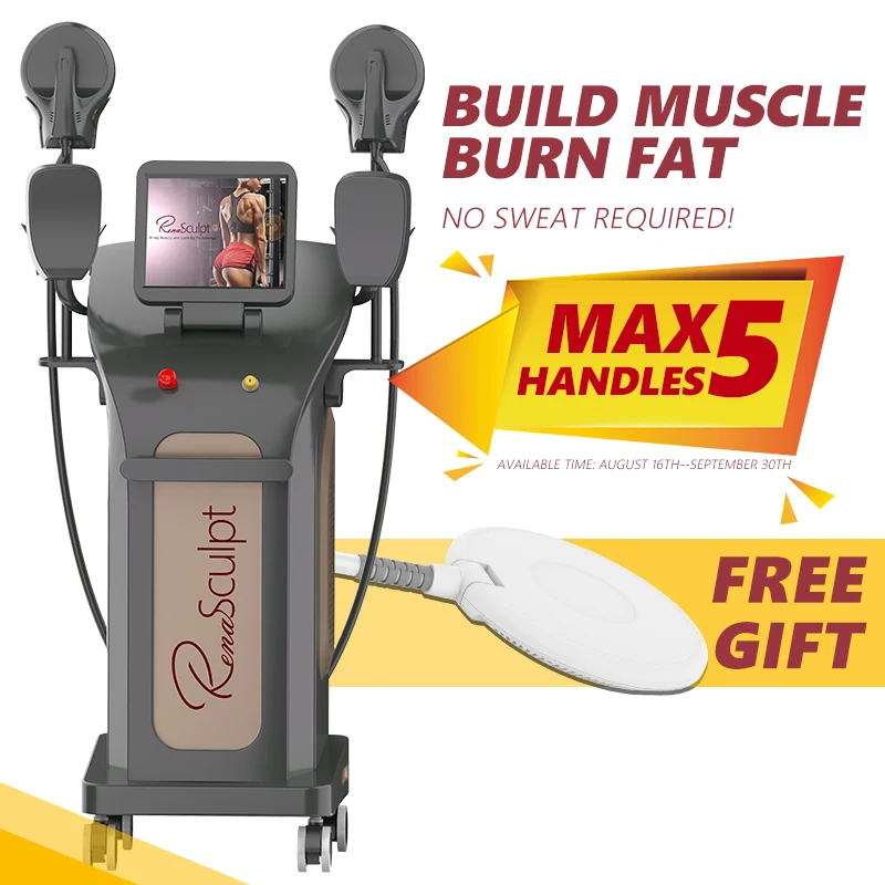 

10 Teslasculpt 4 handles Work simultaneously Emslim Muscle Building loss weight Ems sculpting machine