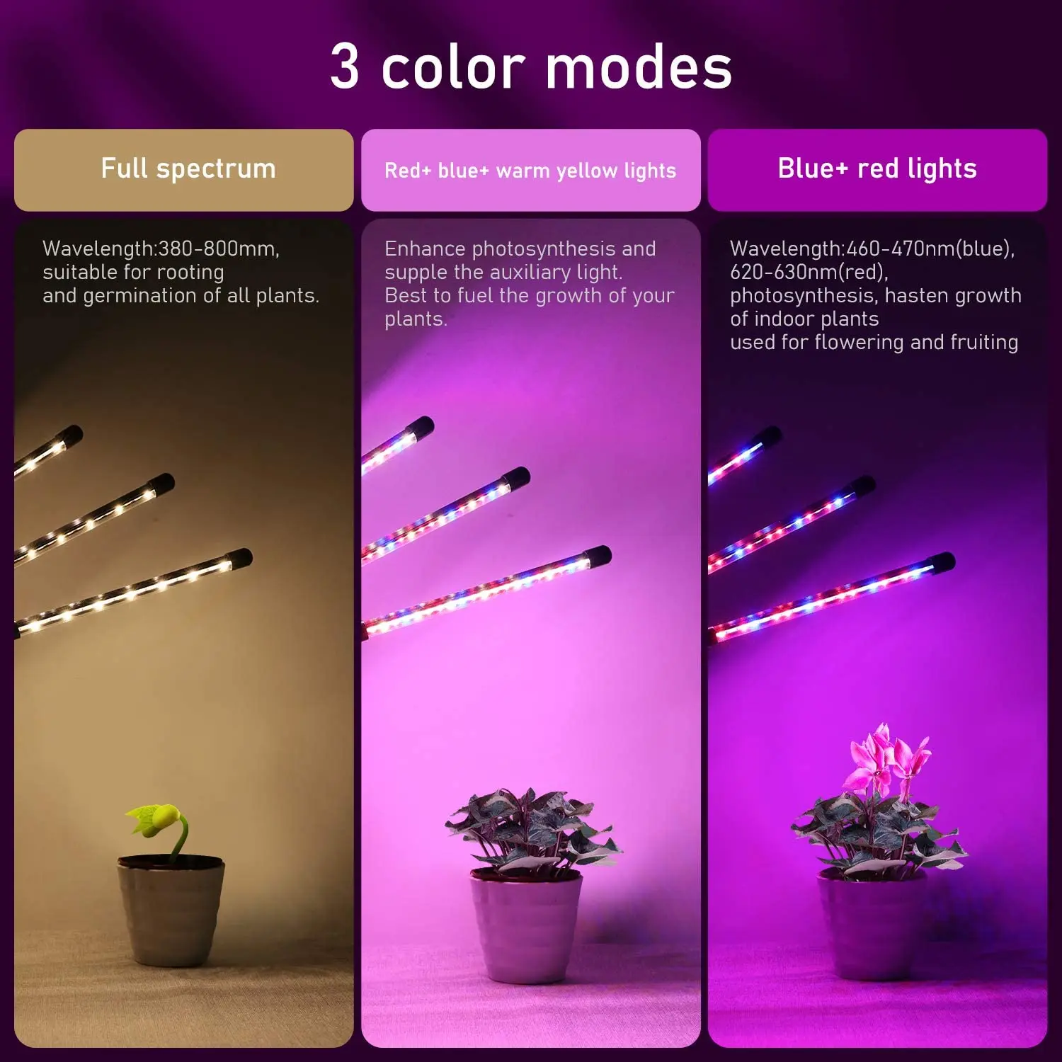Led Herb Grow Light Bar For Indoor Plants Full Spectrum 4 Head Led Plant Light With Auto 4 8 12h Timer Remote Control Buy Led Lights Grow Grow Light Bar Herb Grow Light Product On
