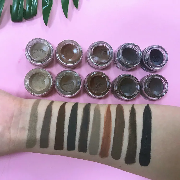 

Custom Logo Makeup Eyebrow Gel 10 Colors Waterproof Private Label Eye Brow Cream Gel Pomade