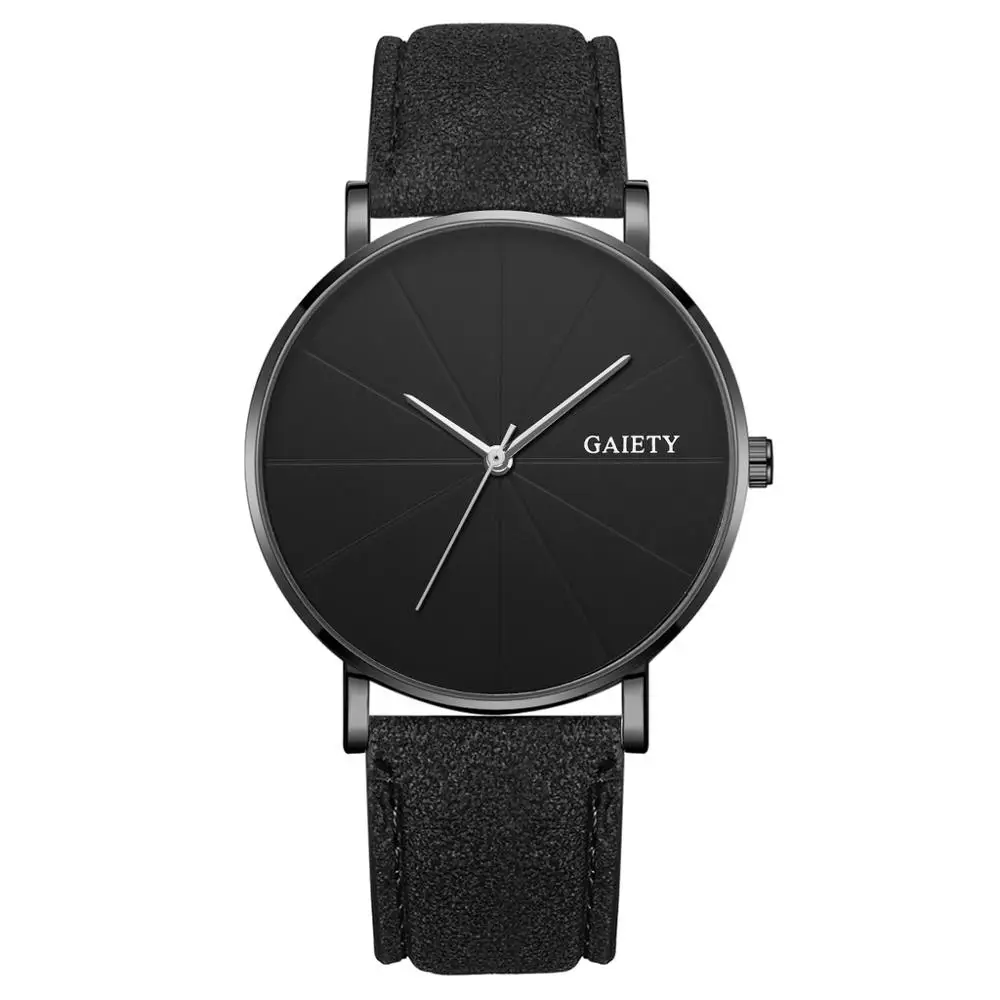 

Hot selling simple men's business watches PU leather band quartz watch men fashionable wristwatch (KWT2181), As the picture