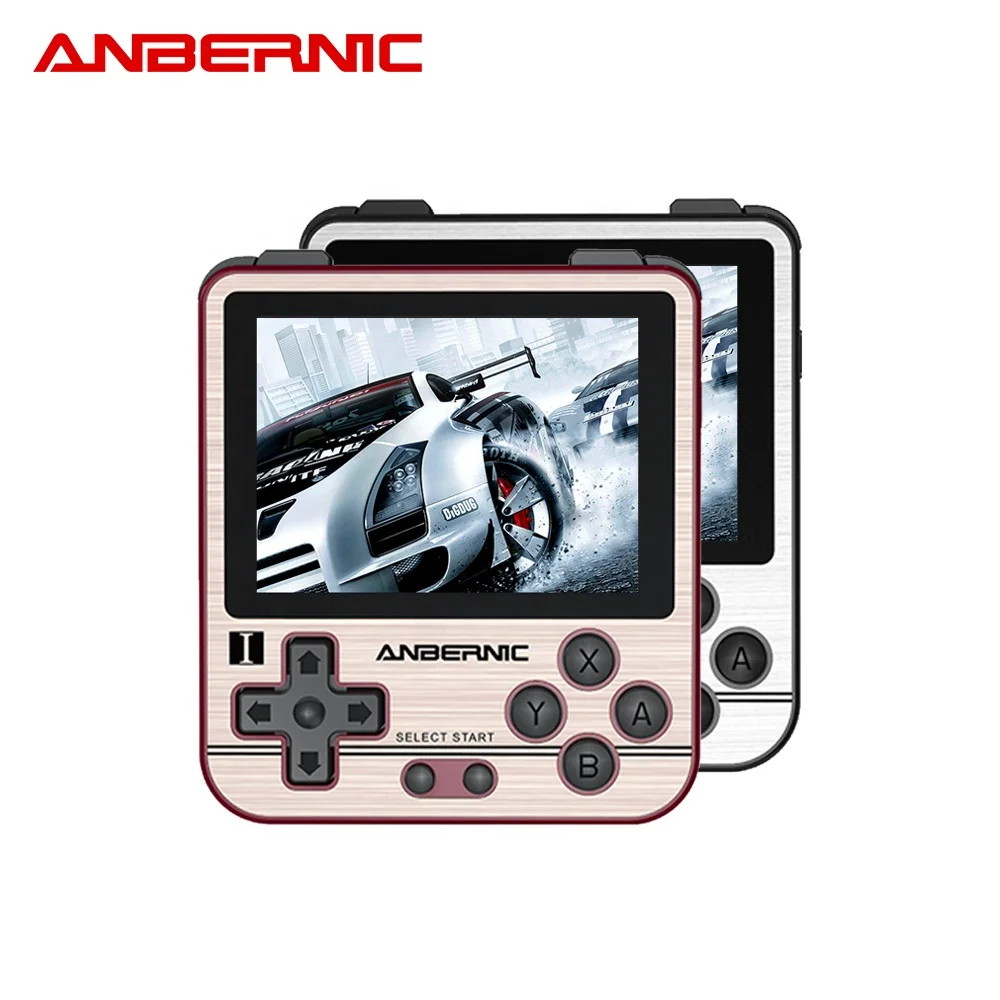

ANBERNIC 2.8 inch IPS screen Portable Retro Game Console Handheld Game Player Video Player RG280V, Golden/silver