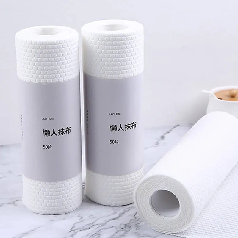 

Free sample disposable multipurpose non woven cleaning cloth, White/printing