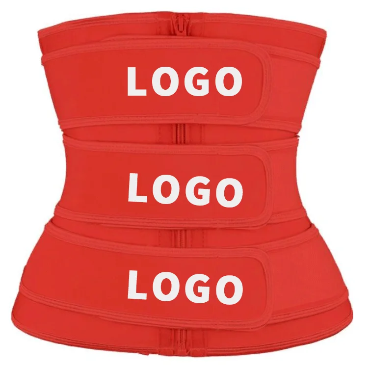 

ATBUTY 6XL Ladies Weight Loss Custom Logo Color High Quality Latex Red Waist Trainers compression 3 Three Belt, Black