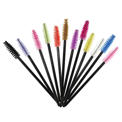 

Black Tube Lash Brush Nylon Brush Head Eyelash Extension Tools Disposable Makeup Mascara Brush, 11 colors