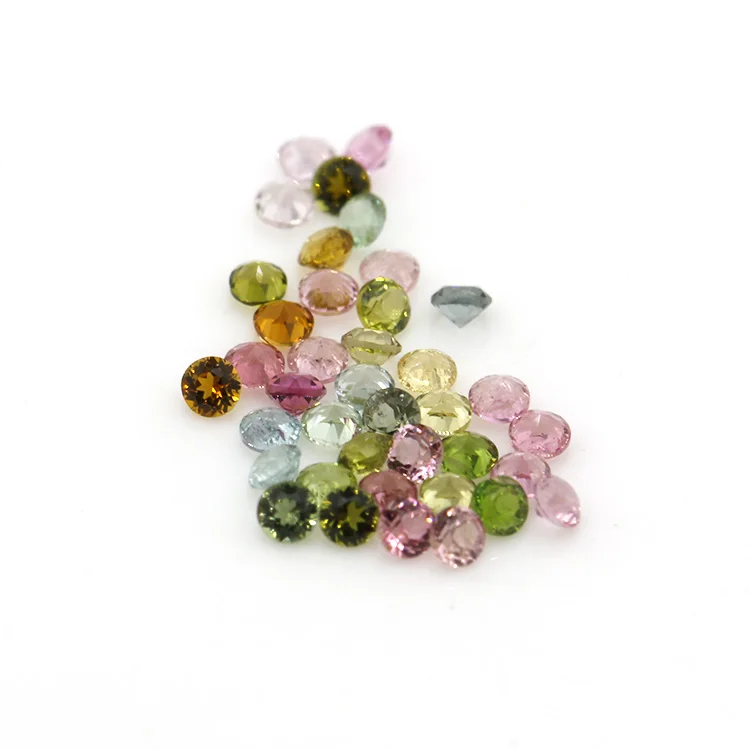 

Cheap price good quality mix color round 1.5 mm tourmaline loose gemstone