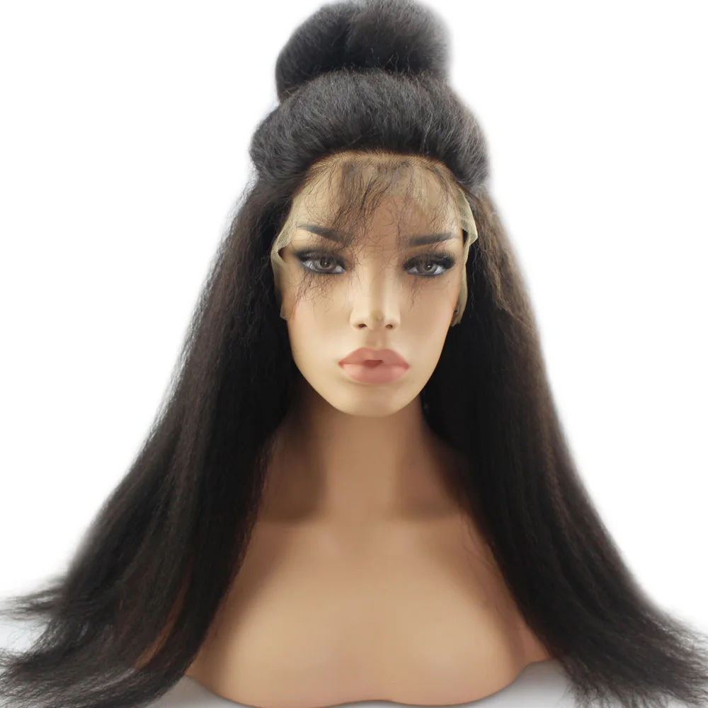 

Funtoninght free packaging synthetic wigs long kinky straight hair high quality lace front wigs for black women, Pic showed