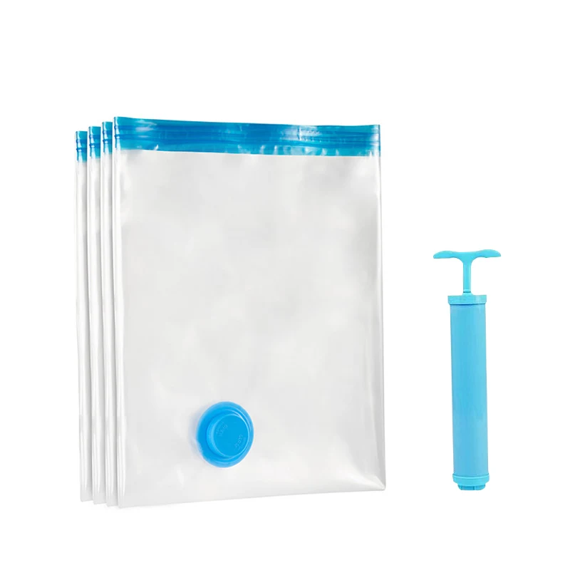 

Customization bags with extraction pump space saver premiums reusable for clothes vacuum storage bag, Transparent