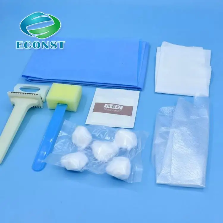 Disposable Medical Shaving Prep Tray,Skin Prepration Kit For Surgery