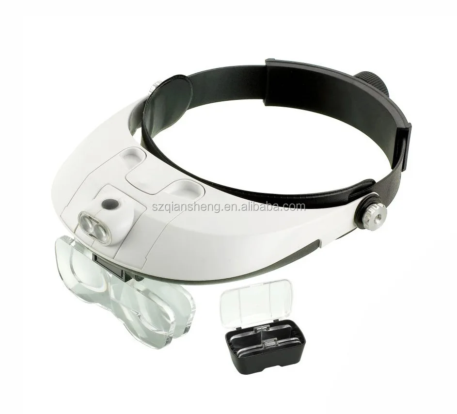 Head-mounted Magnifier with 2LED Lights Jewelry Appraisal