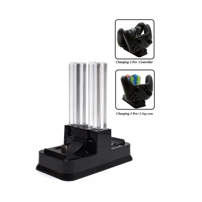 

LED Charging Dock for Nintendo Switch for Joy-Con Controller 4 in 1 Charger Stand Station, Black