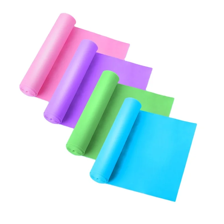 

Yoga Stretch Long Flat Wide Resistance Exercise LATEX Resistance Band, Purple, pink,blue,green,red,yellow