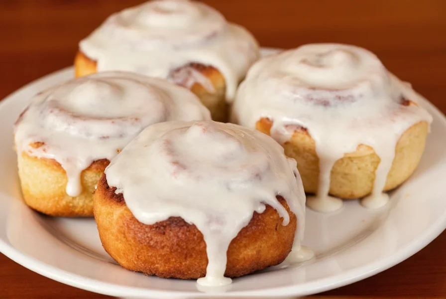 Artisan cinnamon rolls on wooden board with visible cinnamon swirls, fresh from Rhode Island bakery