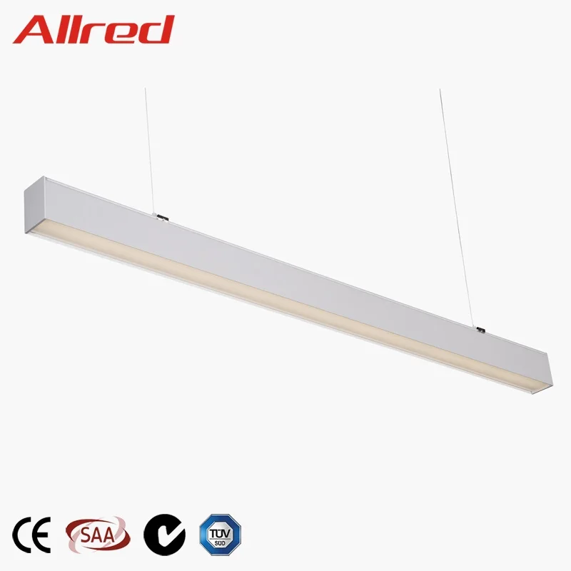 Modern Industrial Suspension Style Aluminium Profile LED Batten Linear Pendant Light