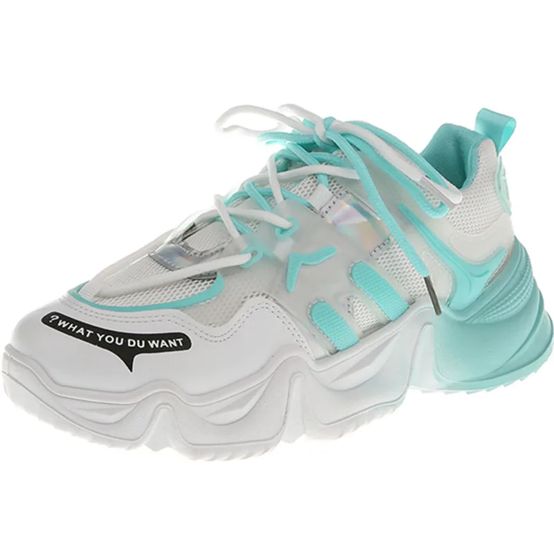 

Dropshipping Custom Logo 2021 Women's Basket Female Sports Mesh Sneakers Fashion Platform Chunky Casual Shoes