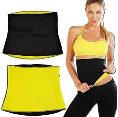 

Workout Body Slim Shaper Heat Belly Sweat Belt, Yellow/ black , fushcia / black