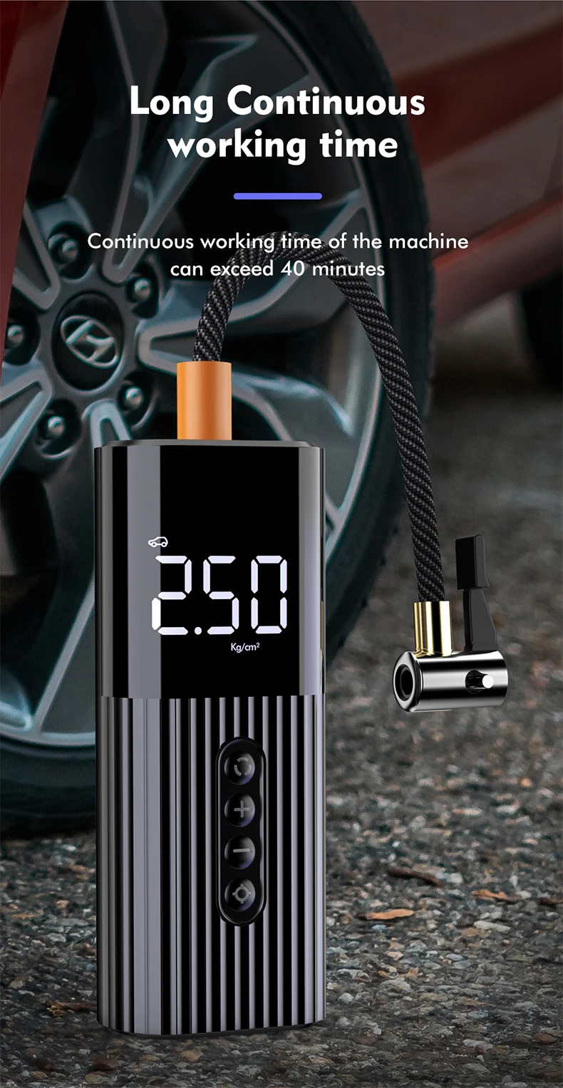 Licheers LC-301 mini car air pump digital Auto Tire Inflator Car Tyre compressor air Pump