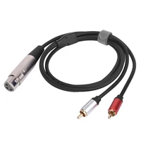 

2 RCA to XLR 3 Pin Female Hifi Microphone Cable for Amplifier Mixing Console XLR to Dual RCA Shielded Cable