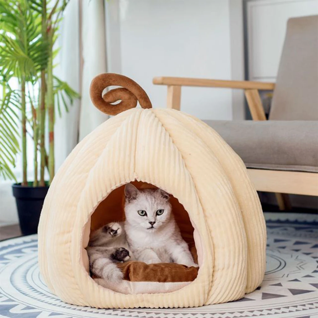 

New design removable and washable pet house pumpkin pet beds accessories