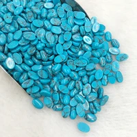 

Multiple Sizes Oval Shape Cabochon Flat Back Synthetic Turquoise Gemstones
