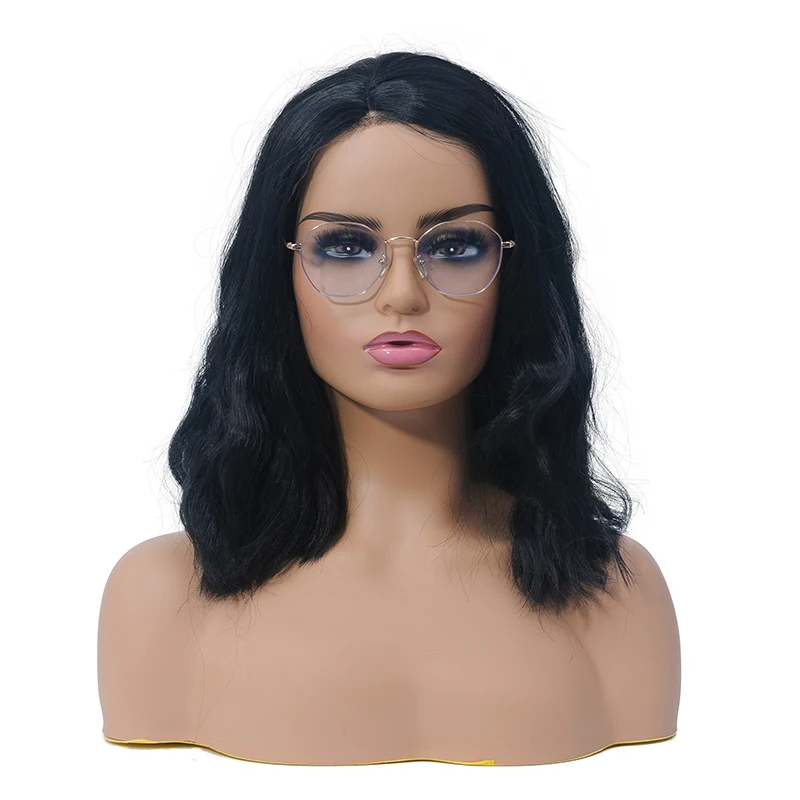 

Wholesales OEM European Realistic Wig Professional Training Half Body Makeup Face Female Mannequin Head with Shoulder, Light skin & dark skin