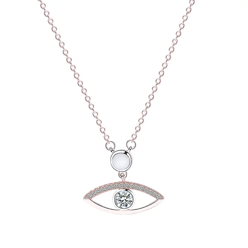 

Wholesale fine jewelry turkish 925 sterling silver Devil Eye pendant necklace for women