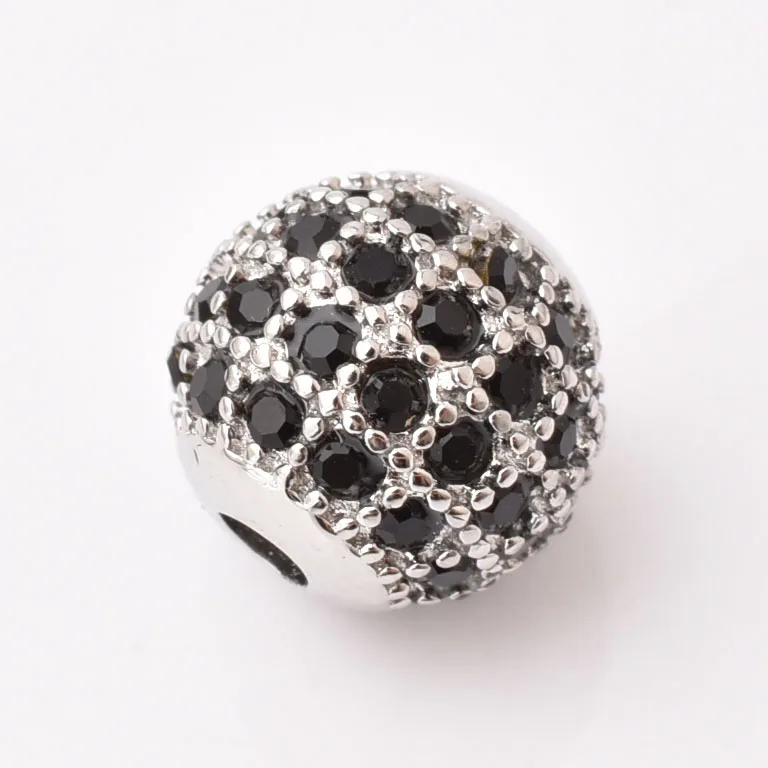 

DIY Jewelry Beads 8mm Zirconium Stainless Steel Disco Ball Beads Diamond Accessories for Jewelry