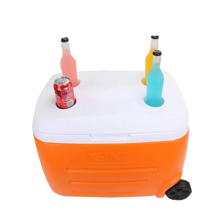 

2021 Gint Popular 55L Large Capacity Cooler Box with wheel Custom color for Fishing Camping Ice Box, Customized color