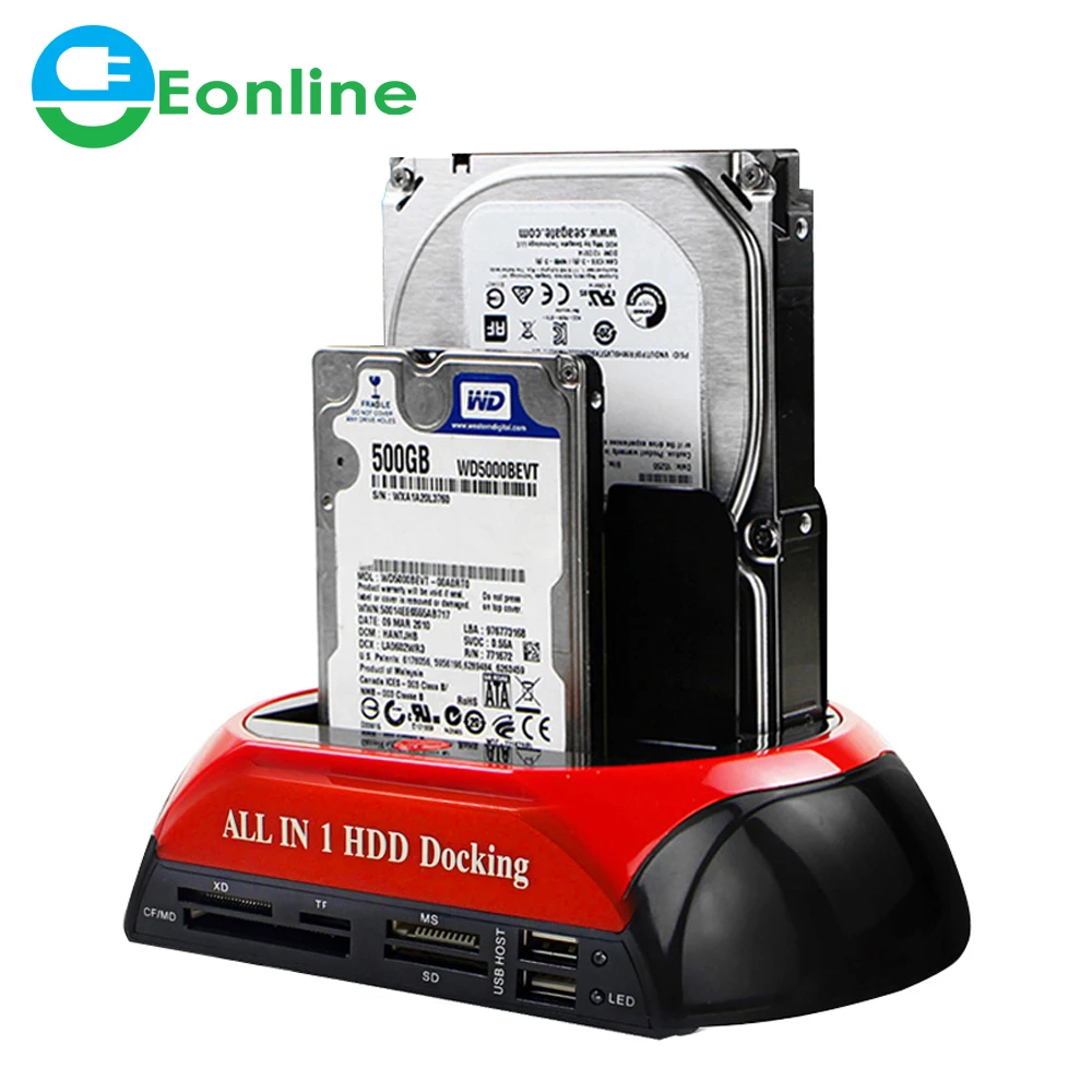 

EONLINE All in 1 Hdd Docking Station eSATA to USB 2.0/3.0 Adapter For 2.5/3.5 Hard Disk Drive Docking Station Hard Enclosure