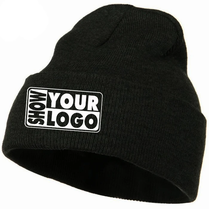 Quality Cold Hat 85g Thick Winter Plain Color Fashion Hat  Custom Embroidery Custom Beanie Hat With Your logo