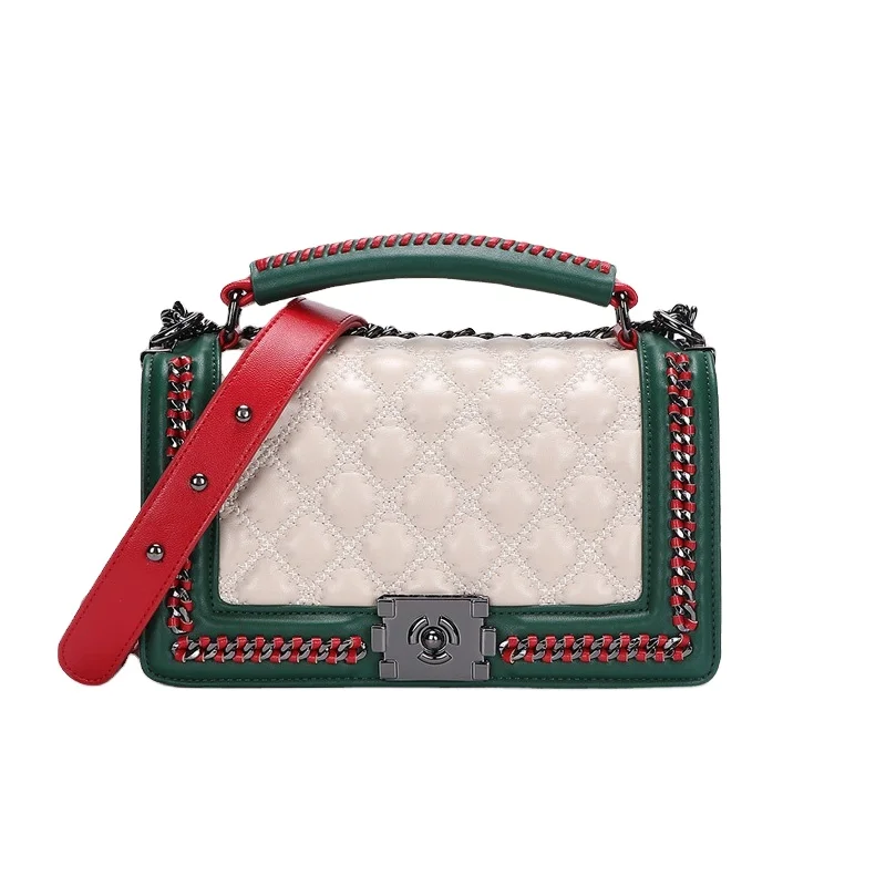 

Custom Purses PU Leather Ladies Designers Shoulder Latest Chain Wholesale Quality Popular Bags Handbags for Women, Shown