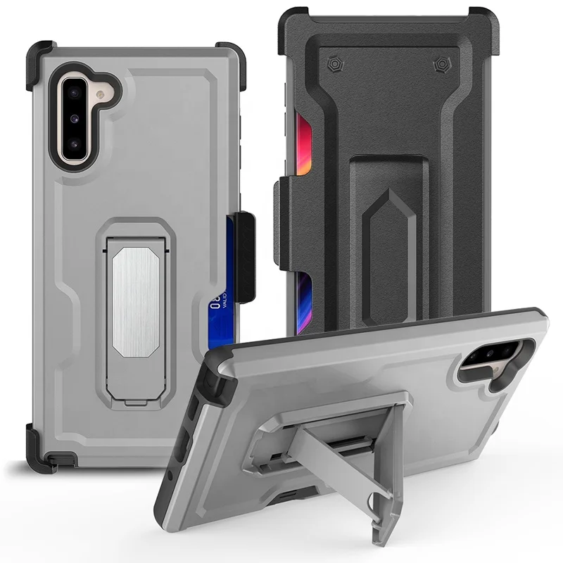 

High Quality 2 in 1 PC TPU card slot Magnetic Phone case For Samsung galaxy Note 10, Multi-color, can be customized