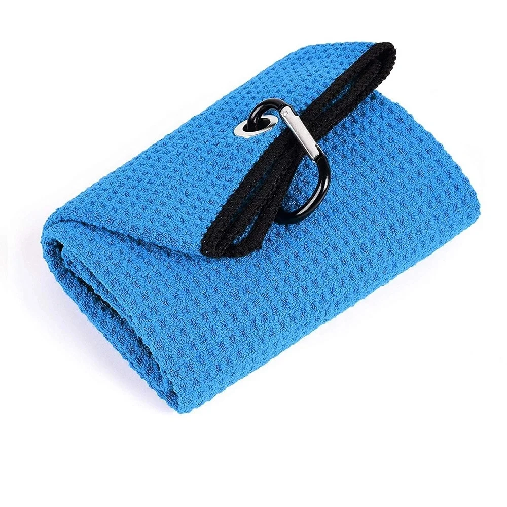 

china supplier wholesale custom premium quality microfibre waffle golf towels with grommets