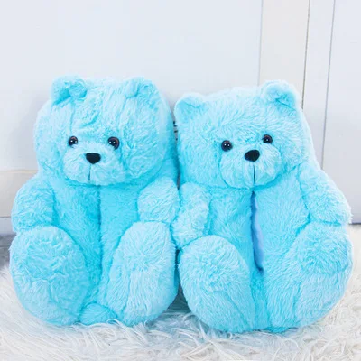 

Original authentic minun plush home lady animal shoes winter women's teddy bear slippers, Customized color