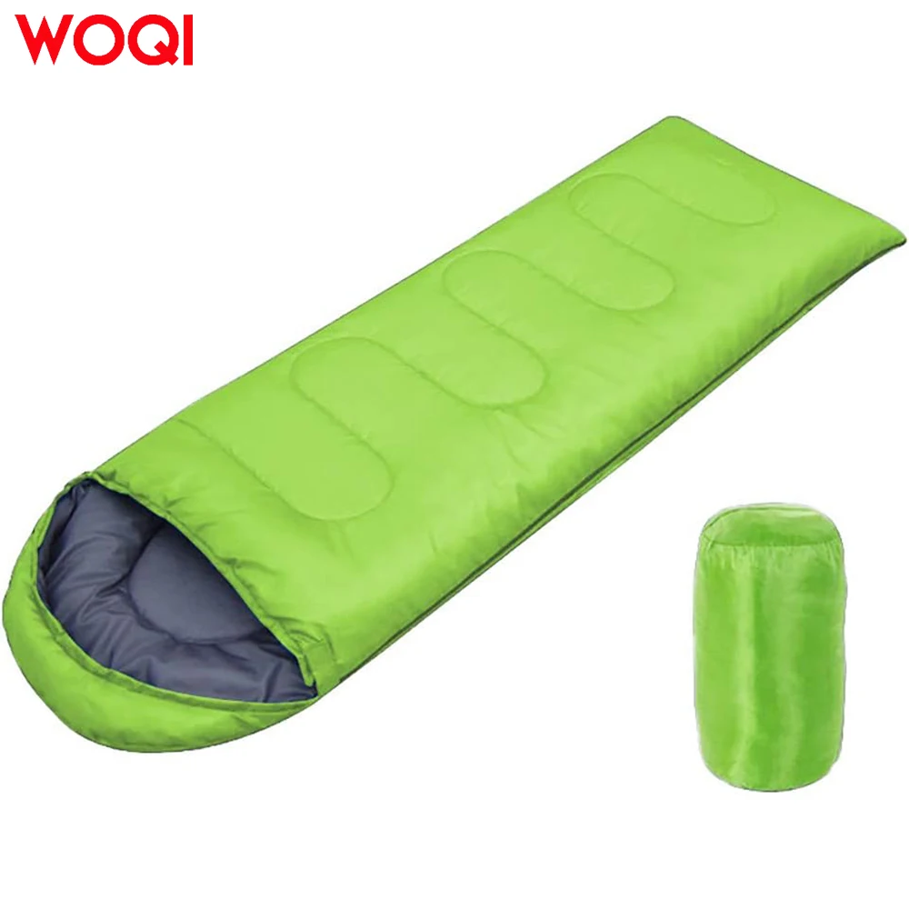 WOQI Lightweight Backpack Envelope Cotton Sleeping Bag for Adults Boys and Girls