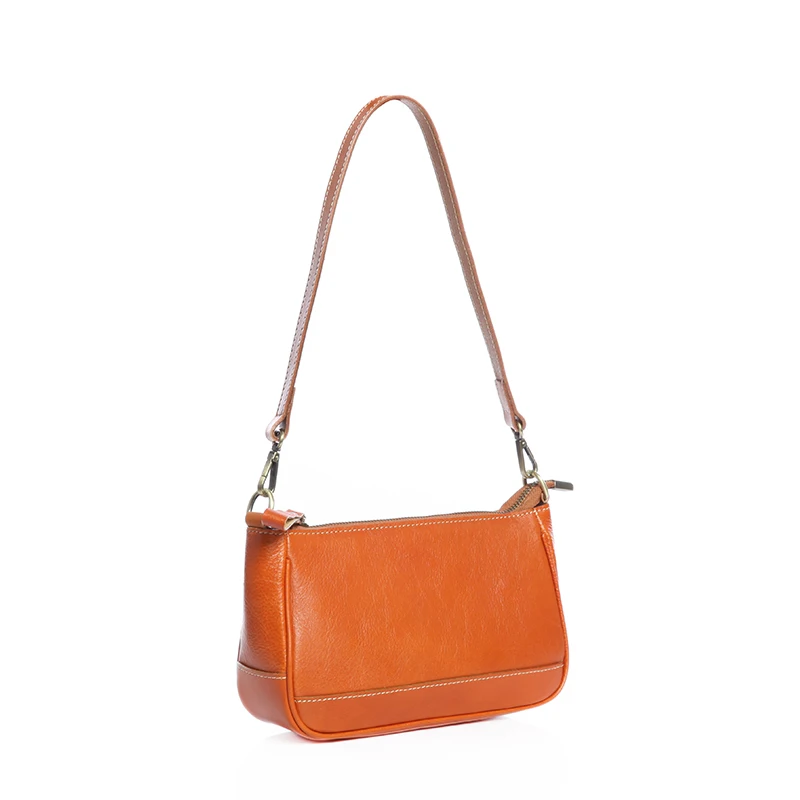 

Real Cow Leather Vegetable Tanned Leather Shoulder Bag for Women Chain Strap 6142, Customized