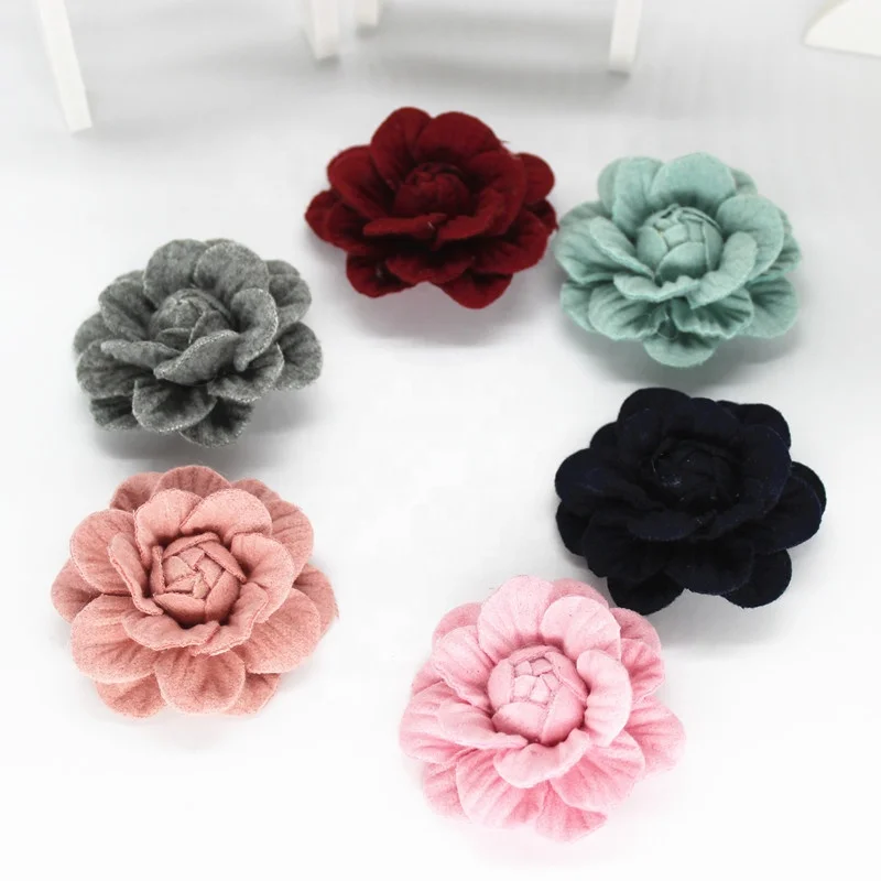 

DIY Fabric Flower Shape Handmade Wool Decorative Flower