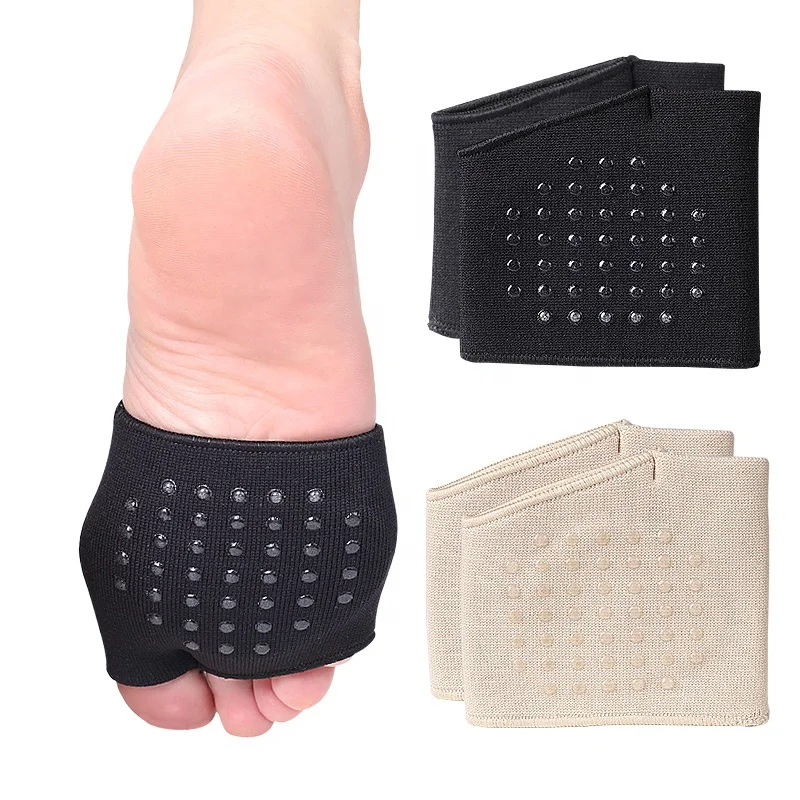 

New Metatarsal Pad Ball of Foot Cushions Forefoot Pads for Bunion Protection Foot Care Tool, Black/skin