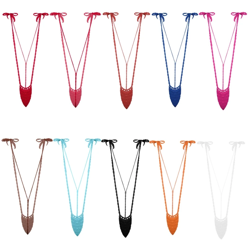 

New Arrived Women One-Piece Lace Up Crochet Micro Bikini Swimwear Beachwear