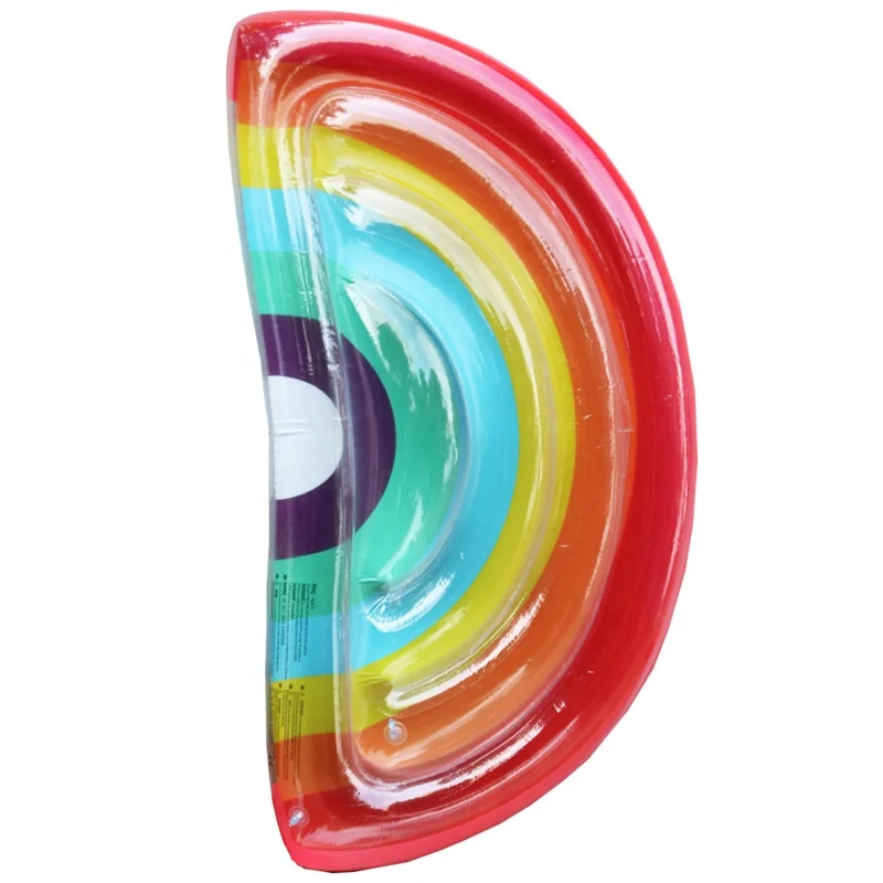 

Eco-Friendly PVC color Rainbow Inflatable Float Rainbow For Wholesale Pool Raft For Water Games in summer