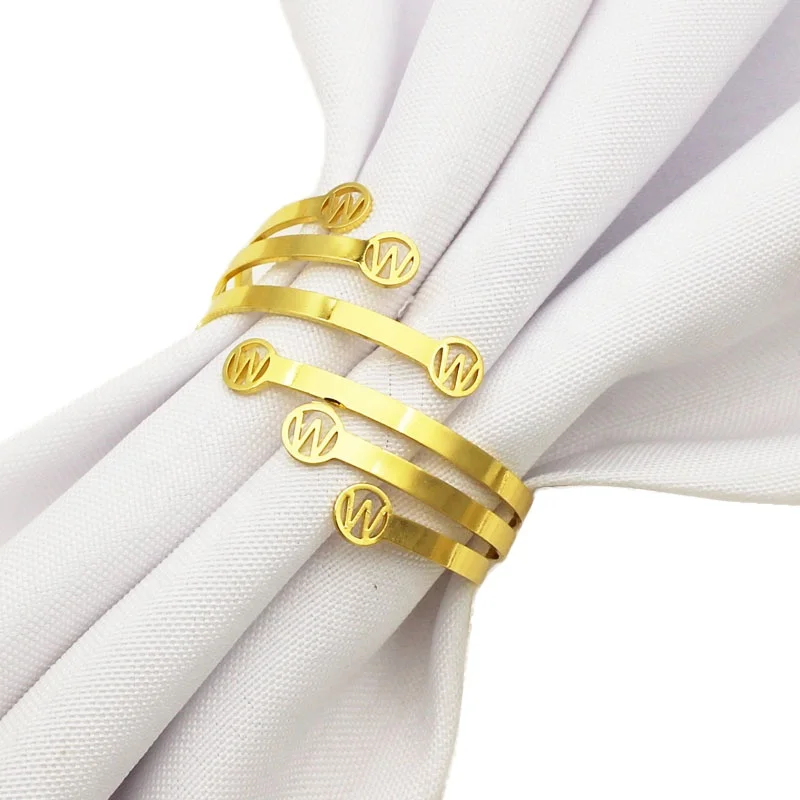 

Attractive Glossy Metal Buckles Napkin Ring for Wedding, Various colors available