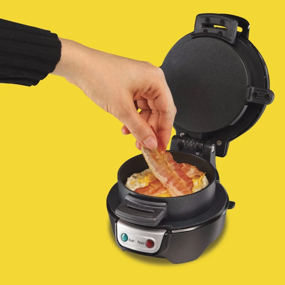 Small Electric Hamburger Grill Dual Breakfast Sandwich Maker Electric Burger Maker Grill Toaster